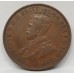 AUSTRALIA 1931 .  ONE 1 PENNY . VARIETY . CURVED BASE LETTERS . INDIAN DIE